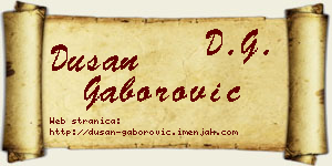 Dušan Gaborović vizit kartica